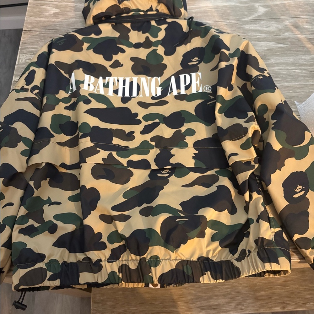 Bape Camo Puffer Jacket - Green and Tan